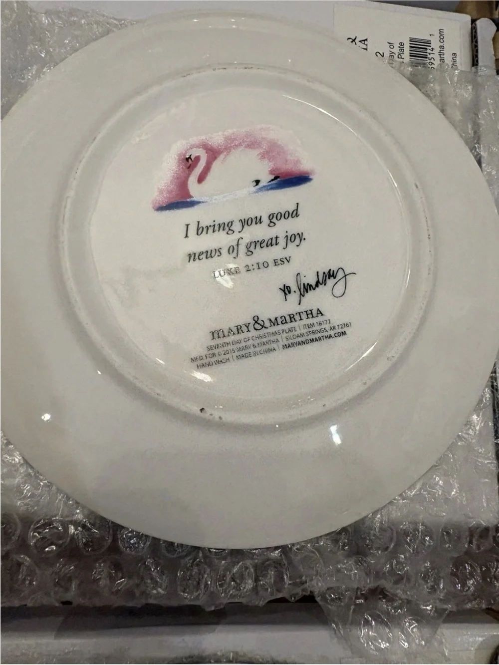 Mary & Martha 12 Days of Christmas Dessert Plates Complete Set of 12 NIB